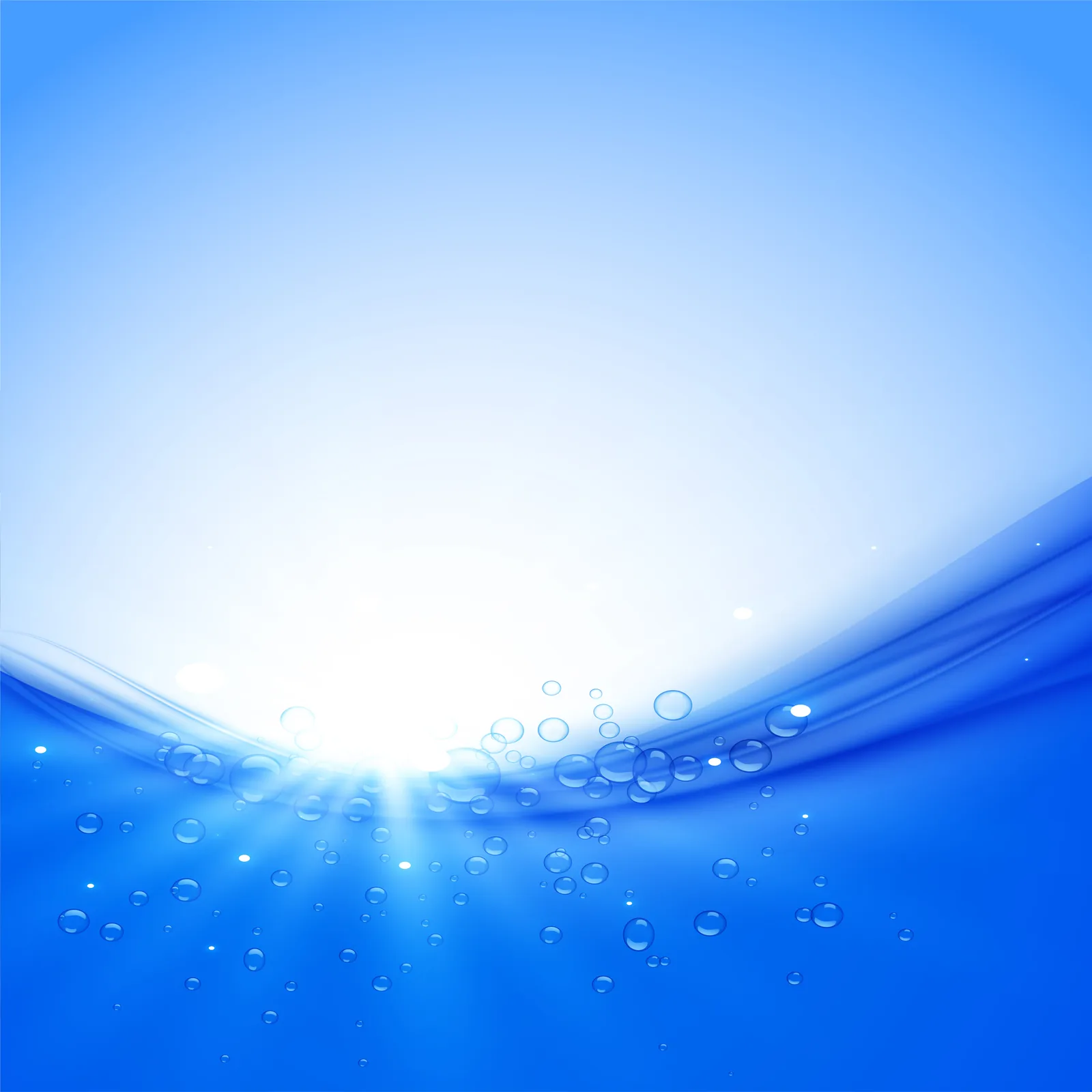Detergent bubbles in water